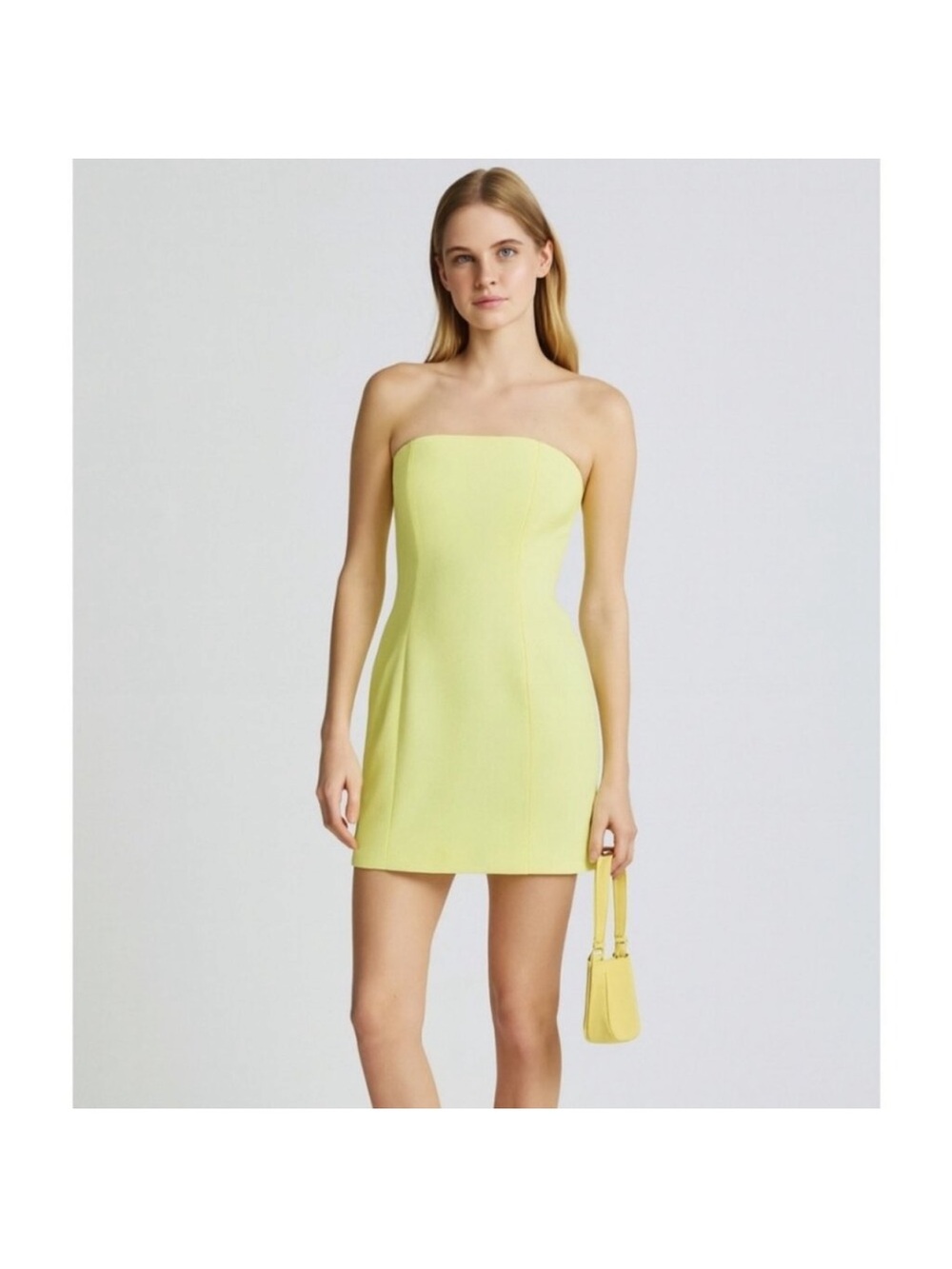 NWT A.L.C. Elsie Strapless Mini Dress in Yellow